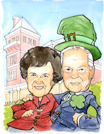Caricature Portrait Irish Family